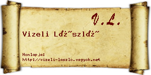 Vizeli László névjegykártya